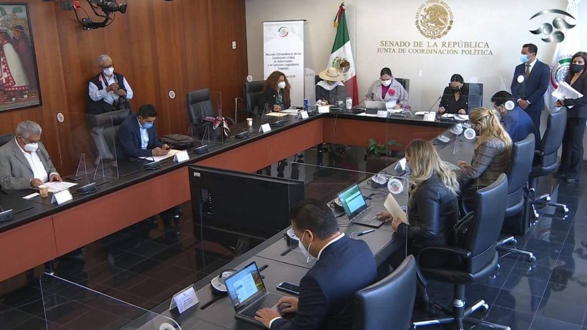 Sesión de las comisiones de Gobernación y Estudios Legislativos del Senado. Foto: @Ana_LiliaRivera
