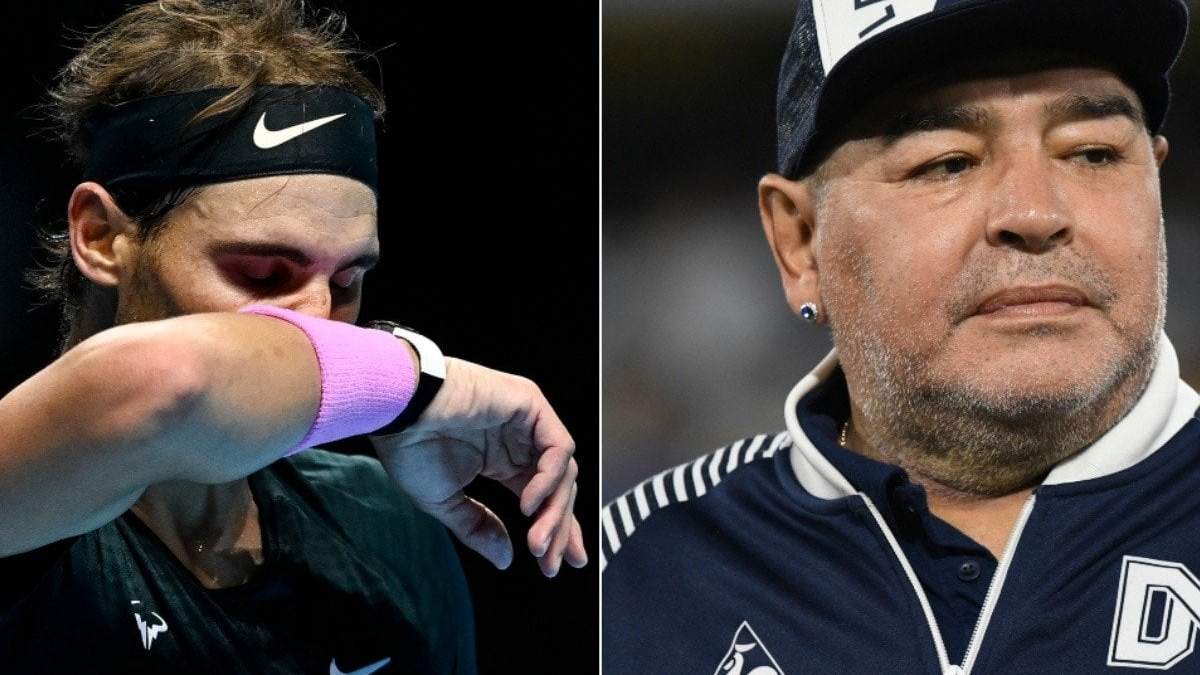 Rafael Nadal y Diego Maradona. Fuente: (Instagram)