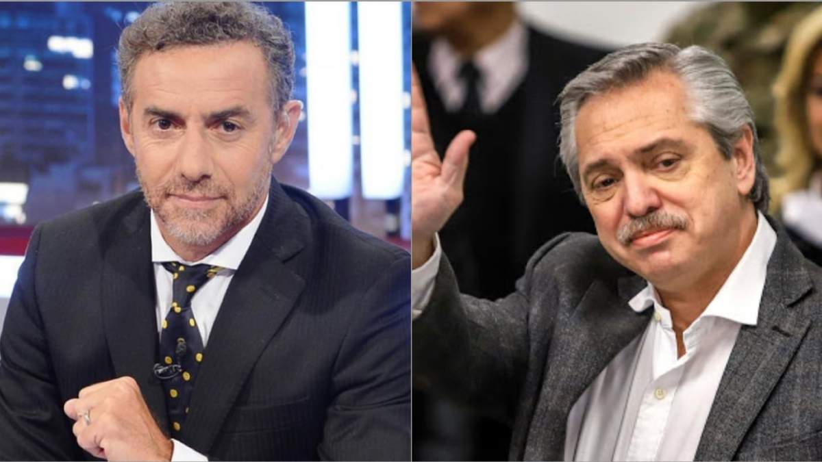 Luis Majul y Alberto Fernández. Foto: (Twitter)