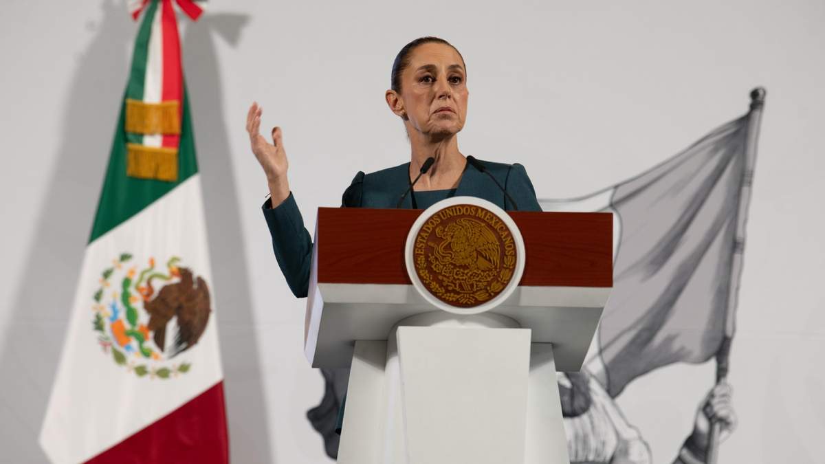 La presidenta Claudia Sheinbaum en la conferencia matutina