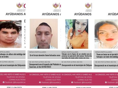 Una familia desaparece en tramo carretero de Chilpancingo
