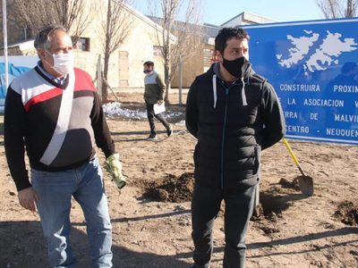 Zapala: el predio de los Veteranos de Guerra va tomando forma y color