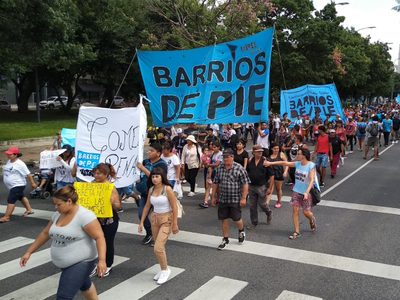 Barrios de Pie confirmó que realizará una marcha para exigir alimentos e insumos de prenvención