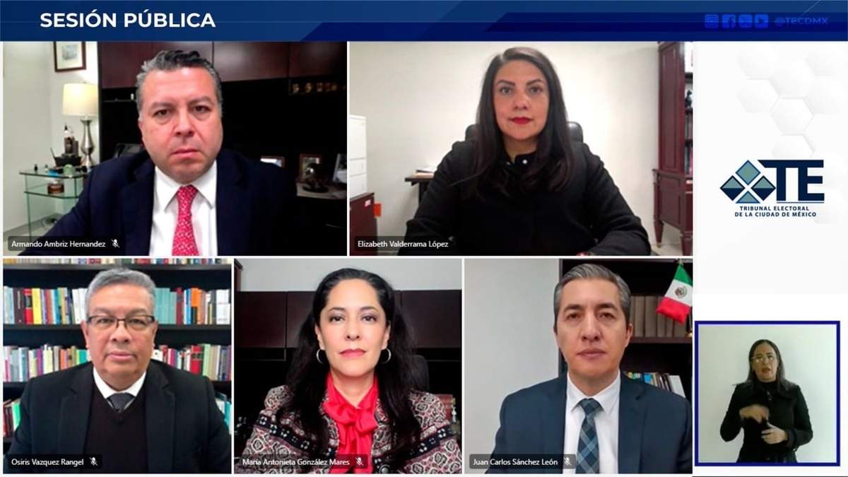 Sesión de magistrados del Tribunal Electoral de la CDMX