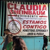 Grupo Fortaleza, señalado por extorsión, muestra su apoyo en mitin de Sheinbaum en la GAM