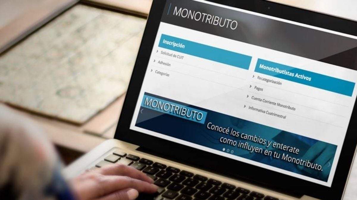 Sitio web de la AFIP, sección Monotributo. Fuente: (Twitter).
