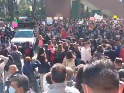 Trabajadores del TSJMX bloquean otra  vez Patriotismo y otros puntos en demanda de pago de aguinaldo