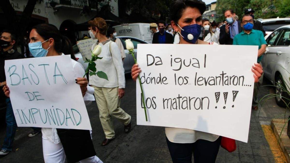 Protesta en Polanco por crimen de Baptiste Lormand y Luis Orozco