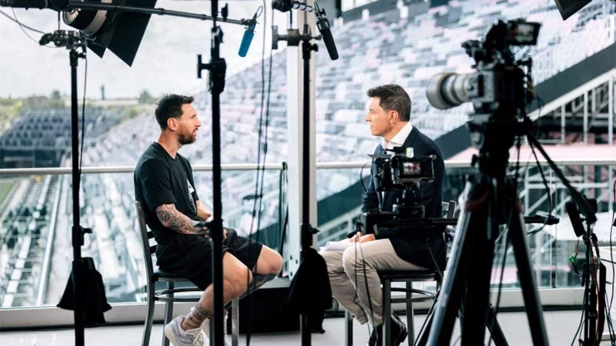 Leo Messi entrevistado por la NBC.