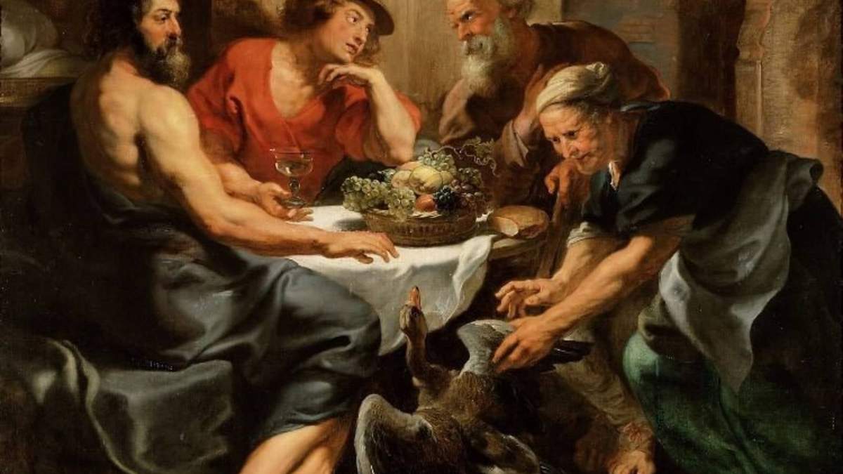Júpiter y Mercurio en casa de Filemón y Baucis, Rubens (1630-1633)