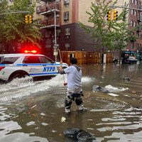 Impresionante inundación en la ciudad de Nueva York