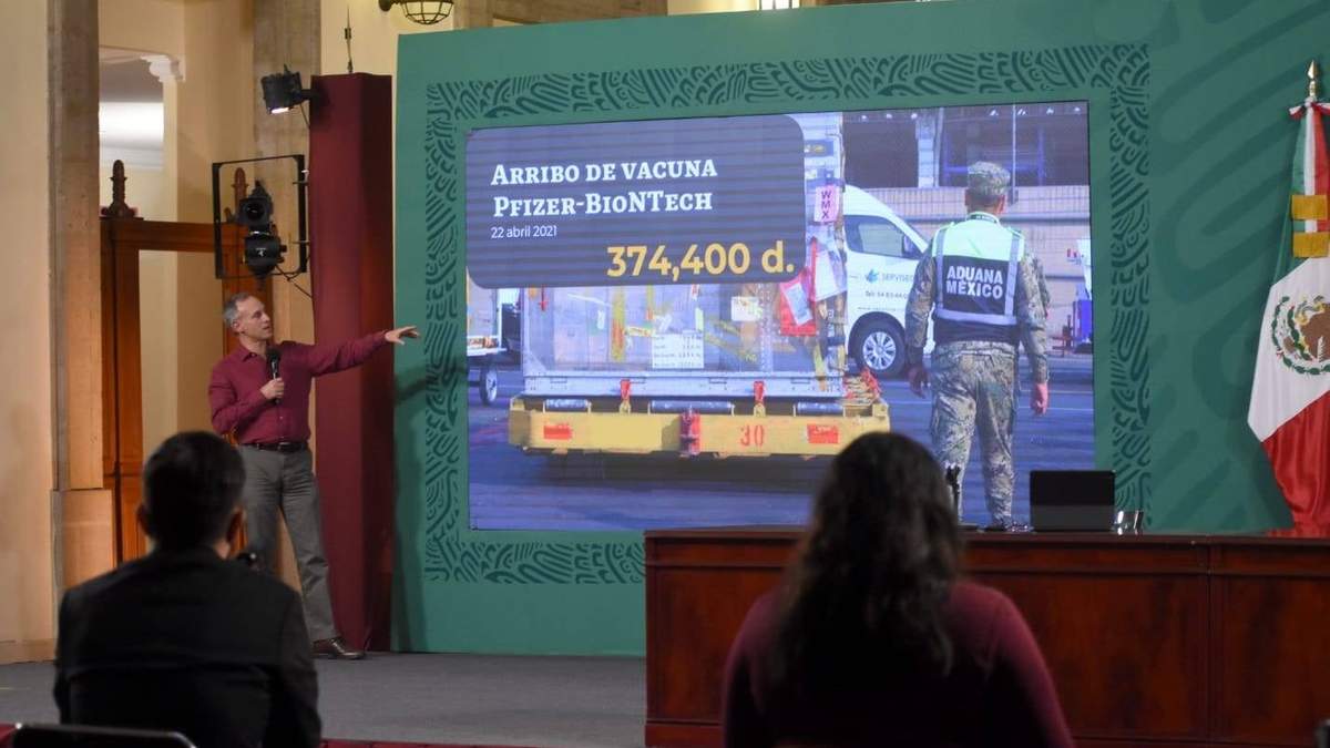 Hugo López-Gatell muestra los avances en la llegada de vacunas