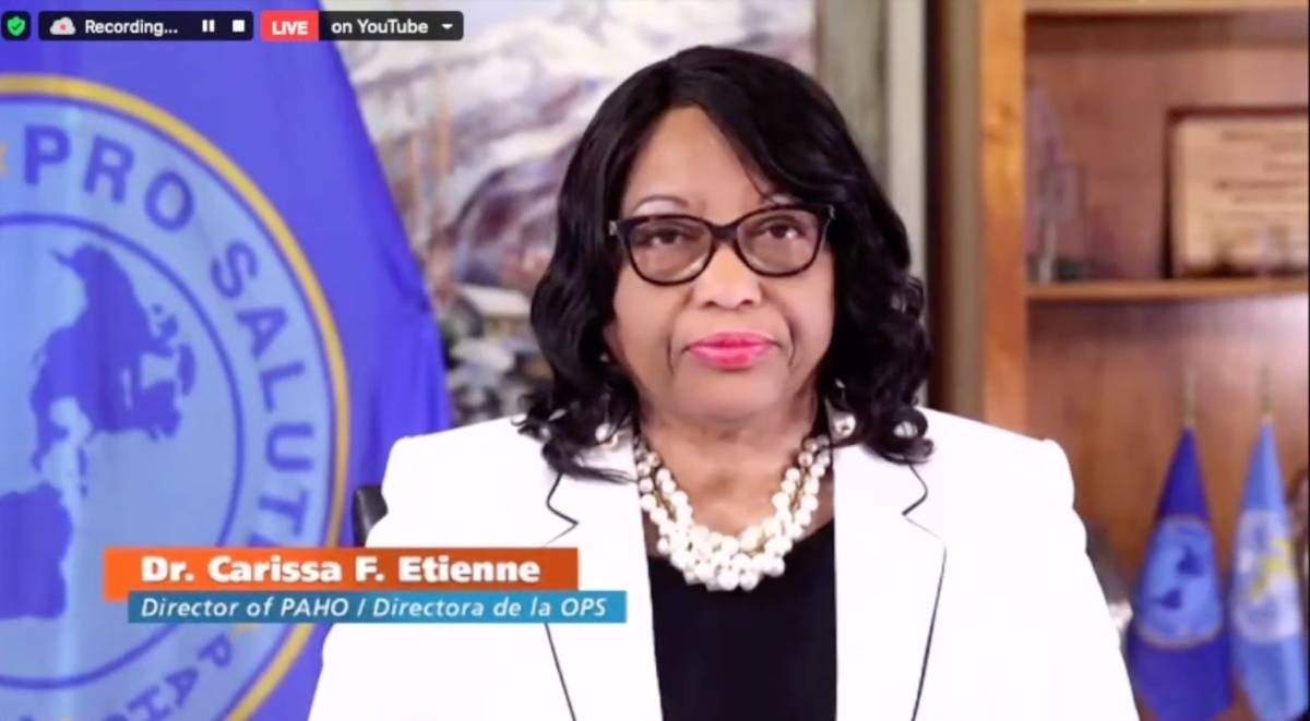 Carisse Etienne en la conferencia virtual