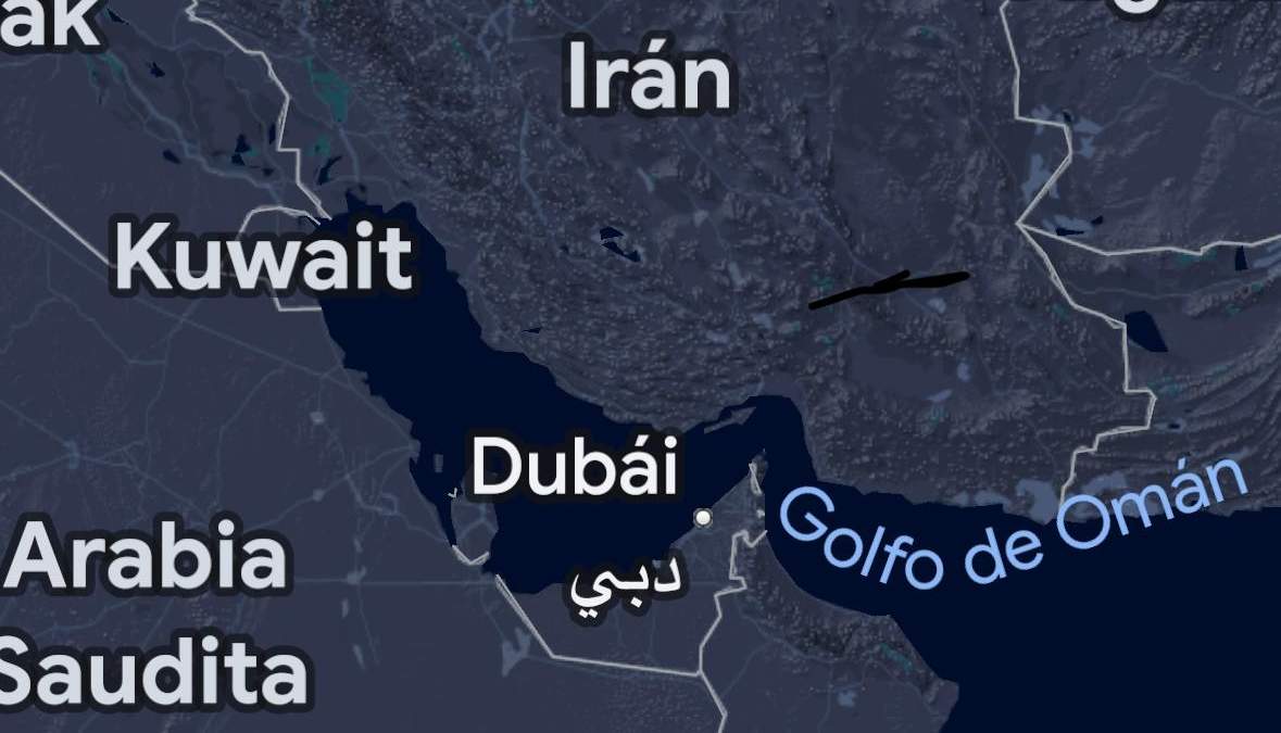 El estrecho de Ormuz, al sur de Irán