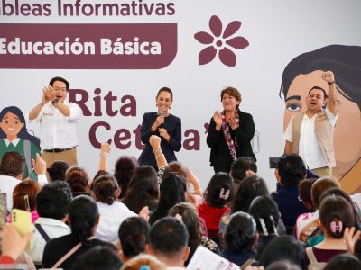 Sheinbaum asiste “de sorpresa” a asamblea informativa en Edomex sobre la beca Rita Cetina