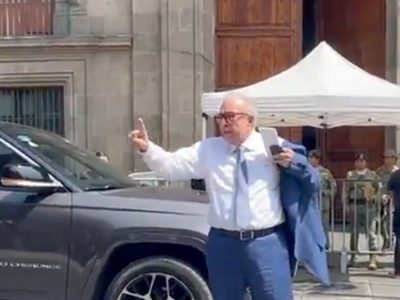 “Está tranquilo Sinaloa”, dice Rubén Rocha al arribar a Palacio Nacional