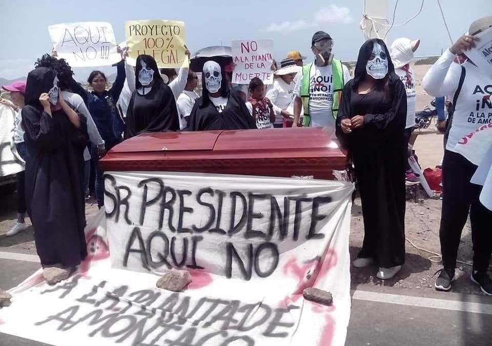 El colectivo ecológico ¡Aquí No!, de Sinaloa, en rechazo a la imposición de proyectos federales