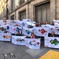 Académicos del Cinvestav protestan frente a Palacio Nacional por recortes