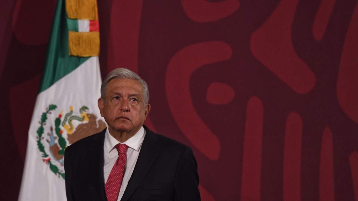 El presidente López Obrador en la conferencia mañanera