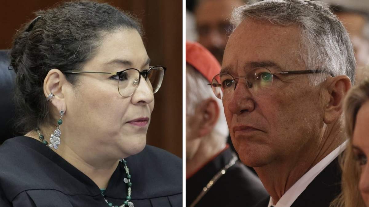 La ministra Lenia Batres y el empresario Ricardo Salinas Pliego