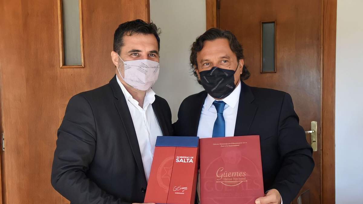 El secretario de Energía, Darío Martínez, y el gobernador de Salta, Gustavo Sáenz. Fuente: (Twitter)