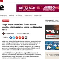 El portal informativo Zona Franca denuncia ataques cibernéticos