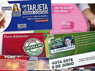 Las tarjetas electorales, un carrusel multicolor