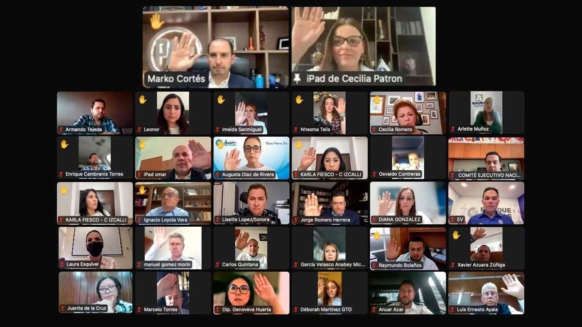 Sesión por zoom de la Comisión Permanente del PAN