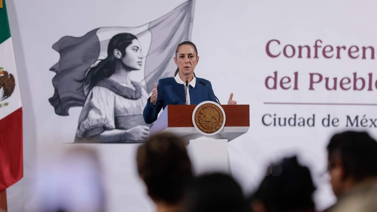 Sheinbaum durante la mañanera