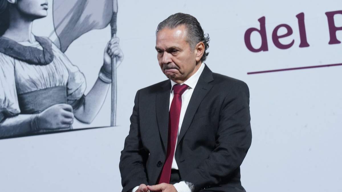 Octavio Romero Oropeza, director de Infonavit, este miércoles en la conferencia mañanera