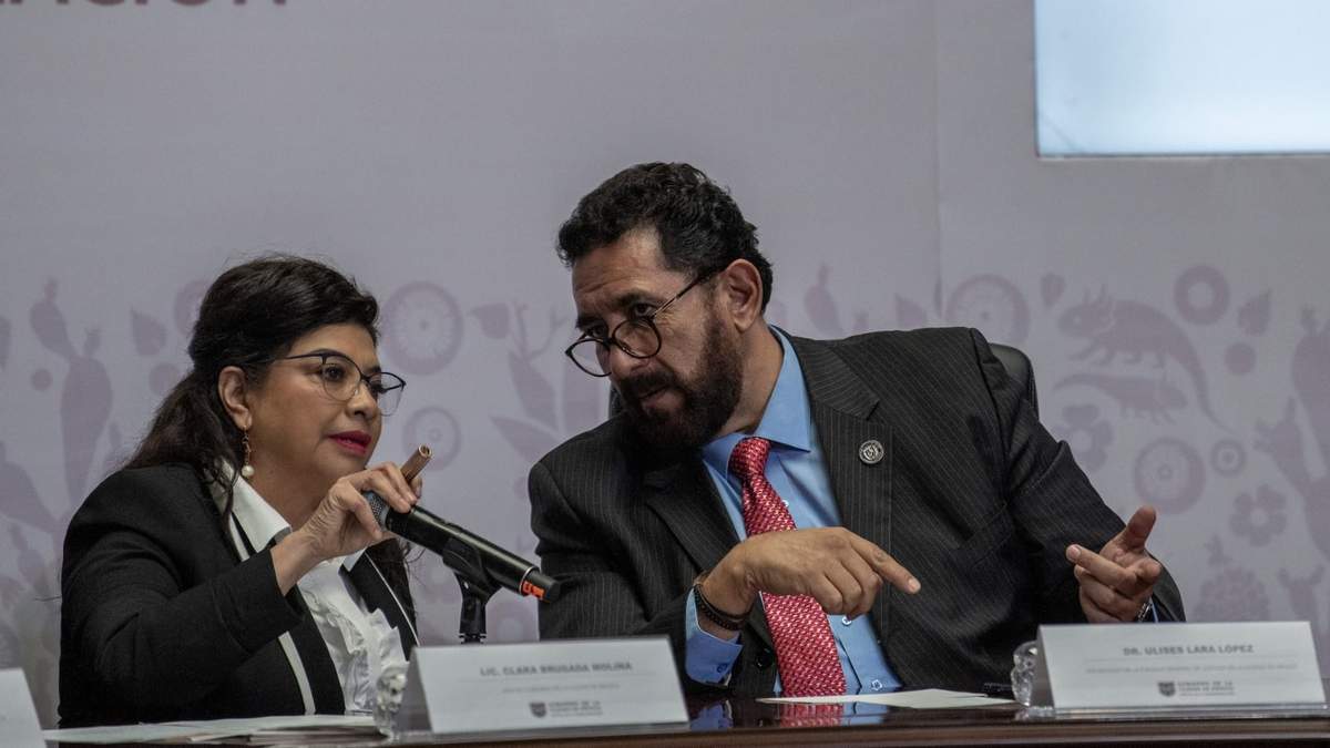 Clara Brugada y Ulises Lara, encargado de la Fiscalía de CDMX