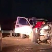 Violento choque frontal en Ruta 7 dejó dos heridos a la altura de Cañadón de las Cabras