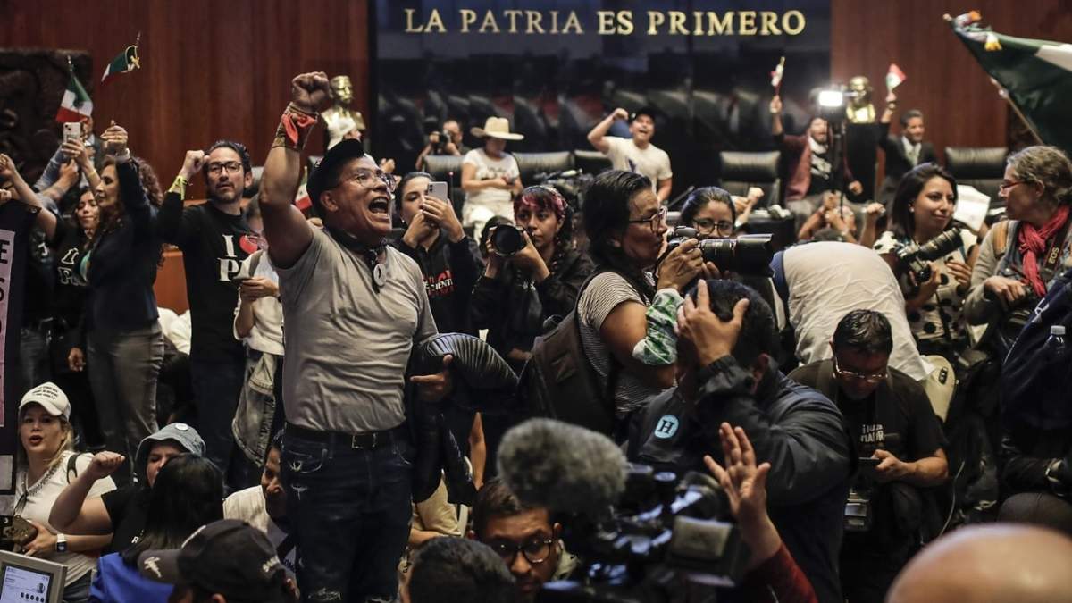Protestas en el Senado por la Reforma Judicial