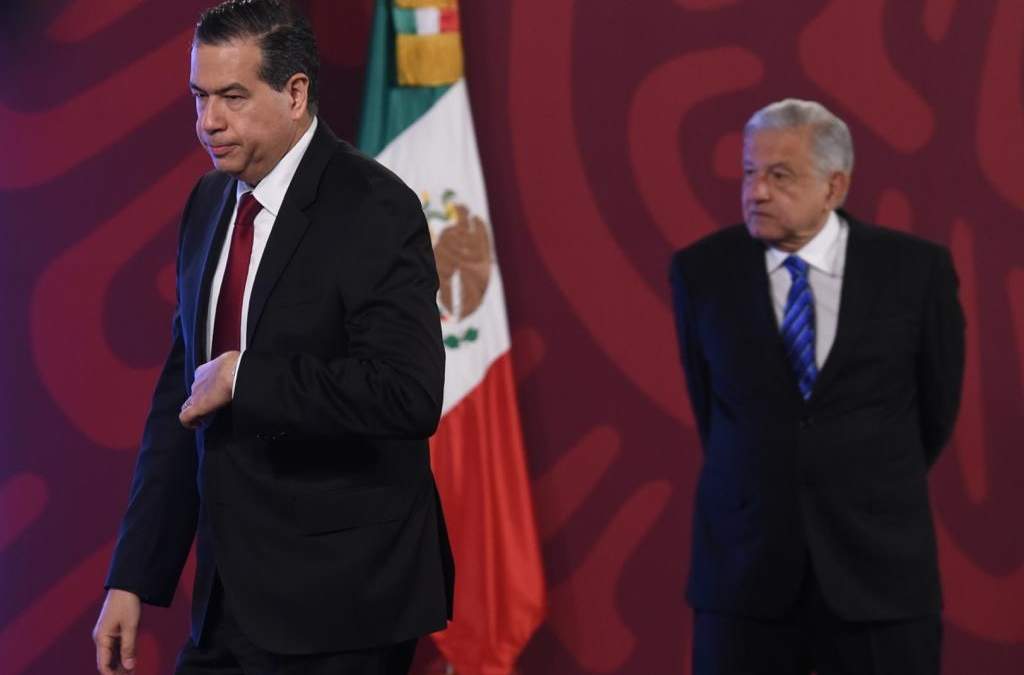 El funcionario durante su participación en la conferencia matutina de este jueves