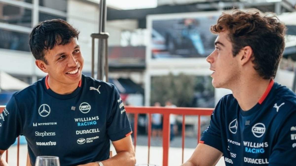 Franco Colapinto y Alex Albon. Fuente: (Instagram)