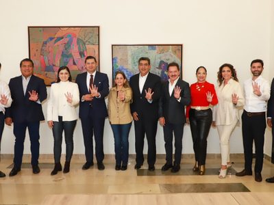 Gobernador de Puebla logra reunión de unidad con Alejandro Armenta e Ignacio Mier