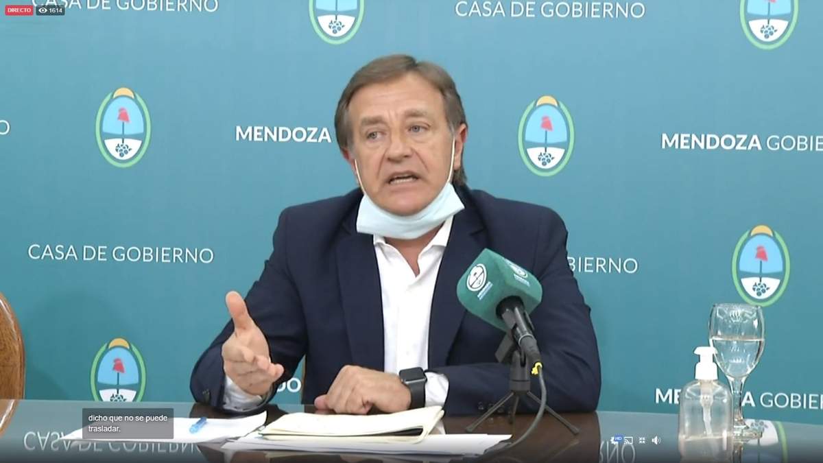 Rodolfo Suárez, gobernador mendocino. Fuente: (Twitter)