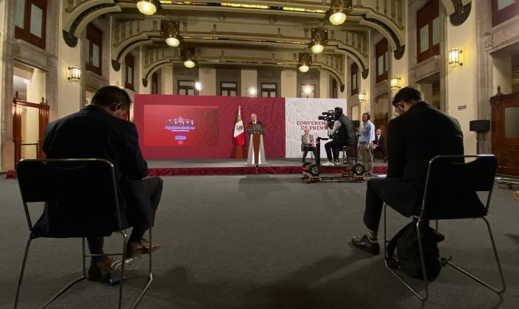 Conferencia matutina en Palacio Nacional. Foto: Benjamín Flores