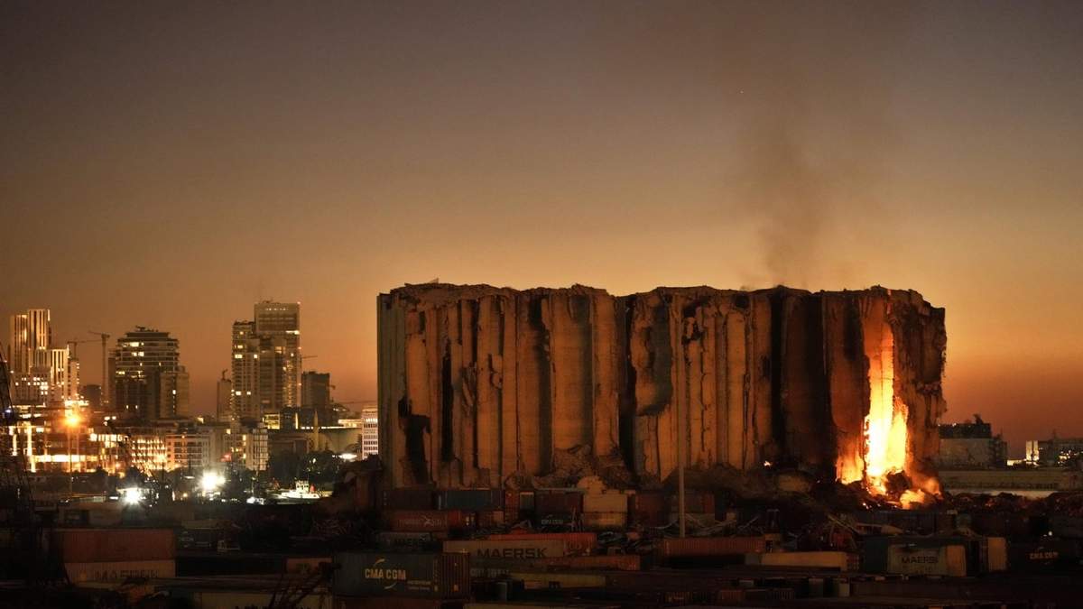 Explosión de silos en el puerto de Beirut