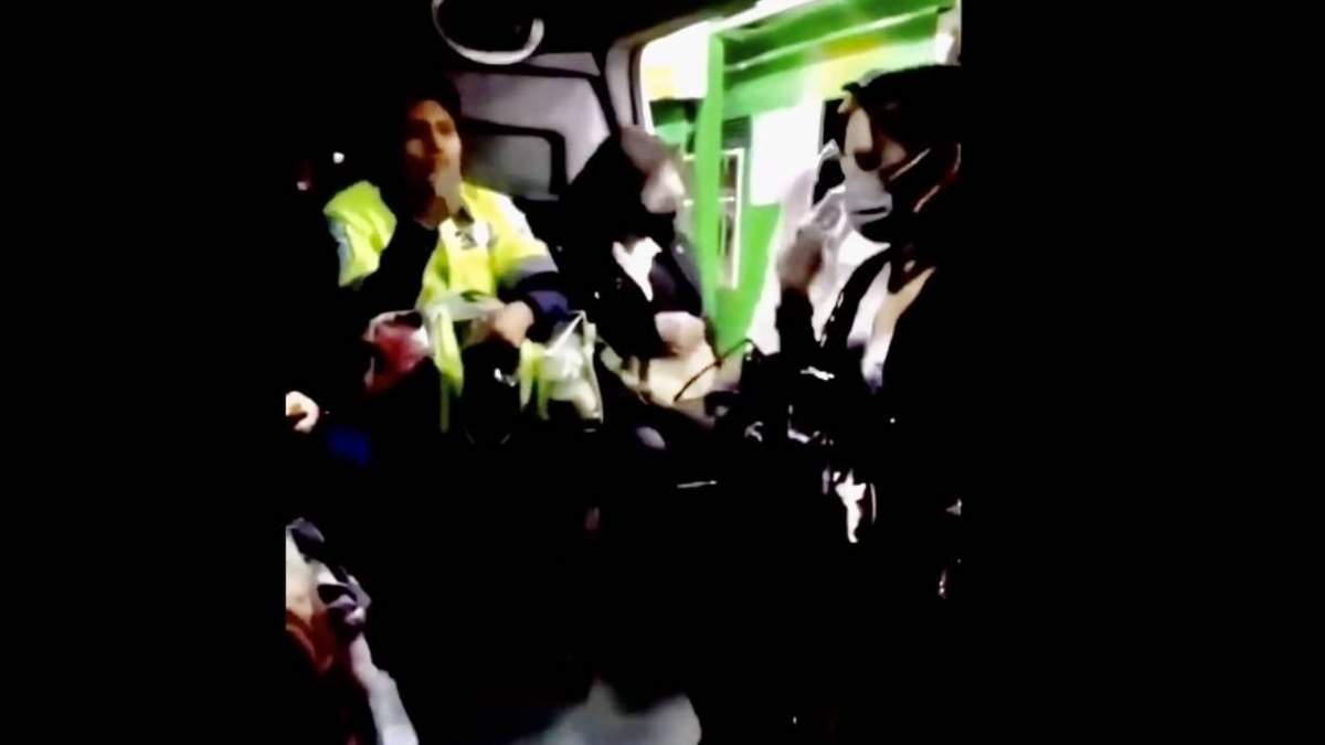 Escena del video que circula en redes sociales