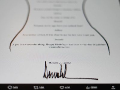 Esta es la carta con contenido sexual dirigida a Epstein y presuntamente firmada por Trump