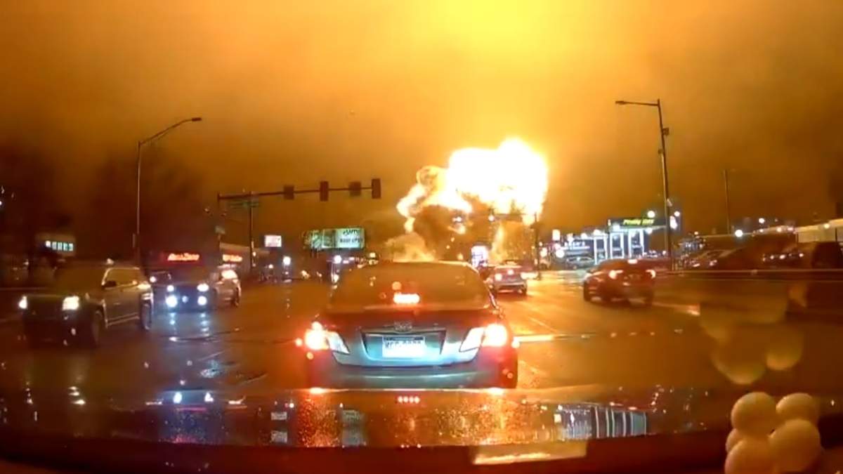 La bola de fuego provocada por el accidente aéreo