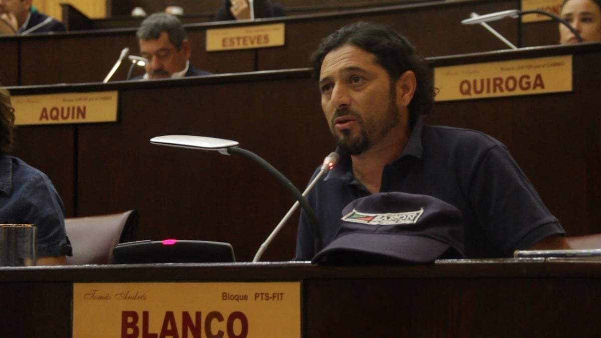 Andrés Blanco, diputado provincial del Frente de Izquierda. Fuente (Facebook)