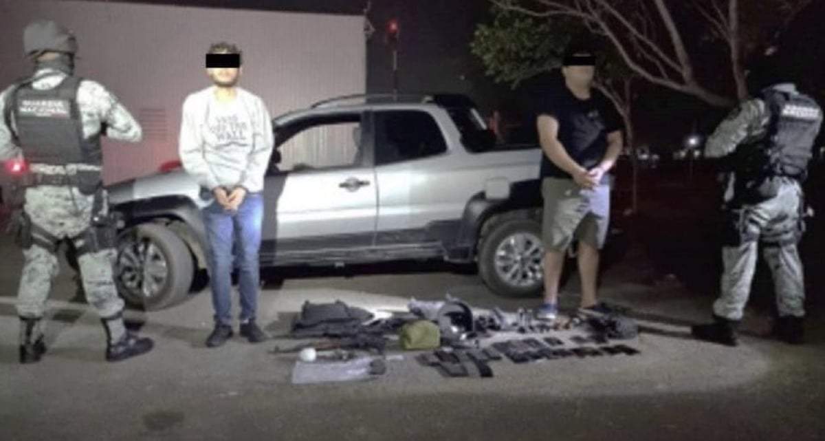 Los detenidos y lo decomisado en Bacalar