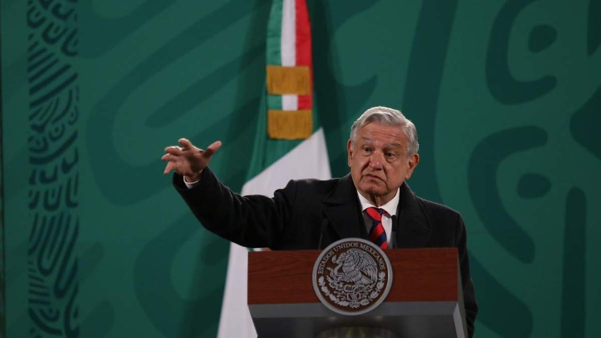El presidente López Obrador en su rueda de prensa matutina