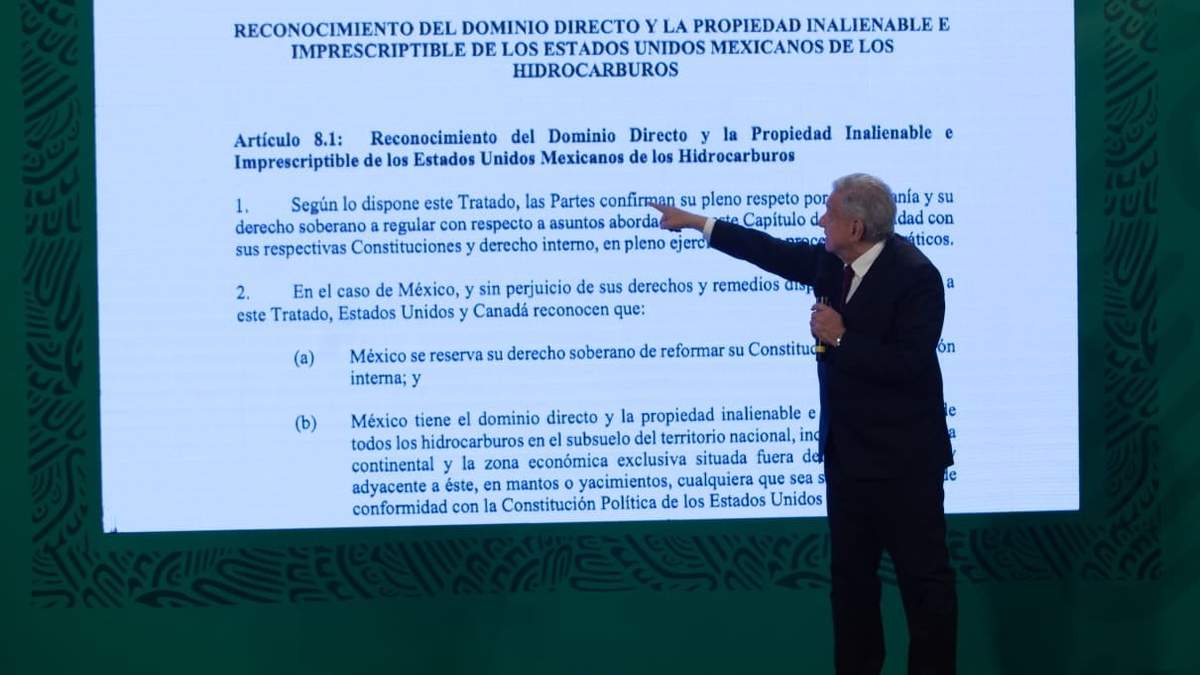 El mandatario expuso capítulo energético del T-MEC