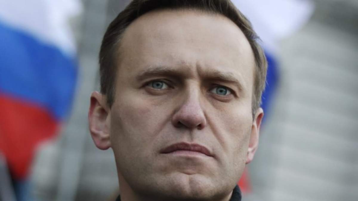 El activista opositor ruso Alexei Navalny en una marcha en memoria del líder opositor Boris Nemtsov en Moscú, Rusia, el 29 de febrero de 2020