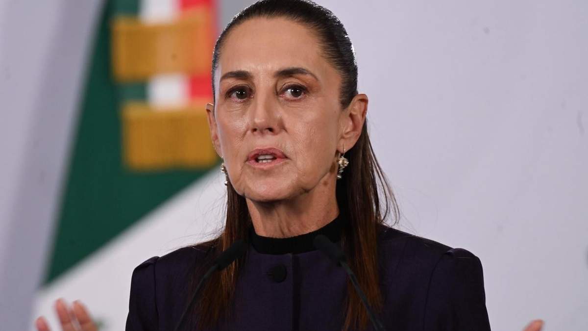 La presidenta Claudia Sheinbaum en la conferencia matutina de Palacio Nacional, el lunes 18 de mayo de 2026