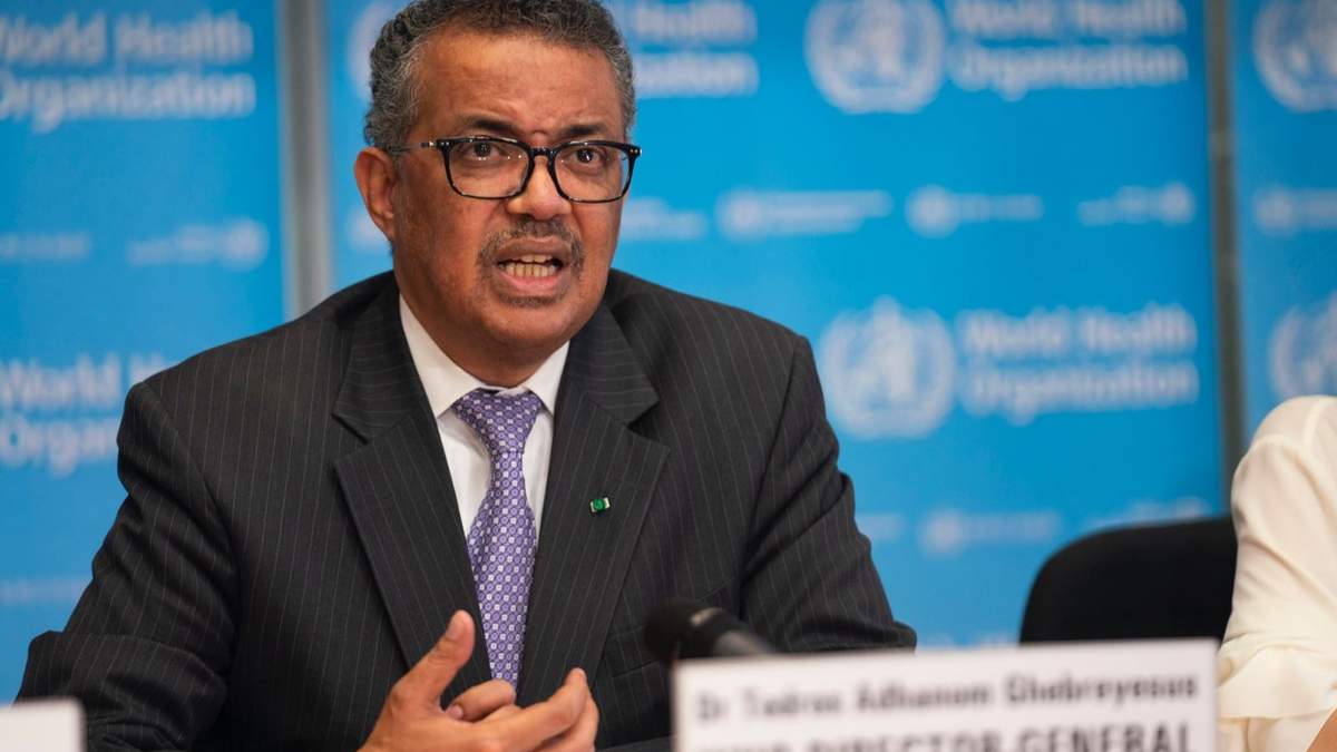 Tedros Adhanom Ghebreyesus, director de la Organización Mundial de la Salud, desde su sede en Ginebra, Suiza. Fuente: (Twitter)