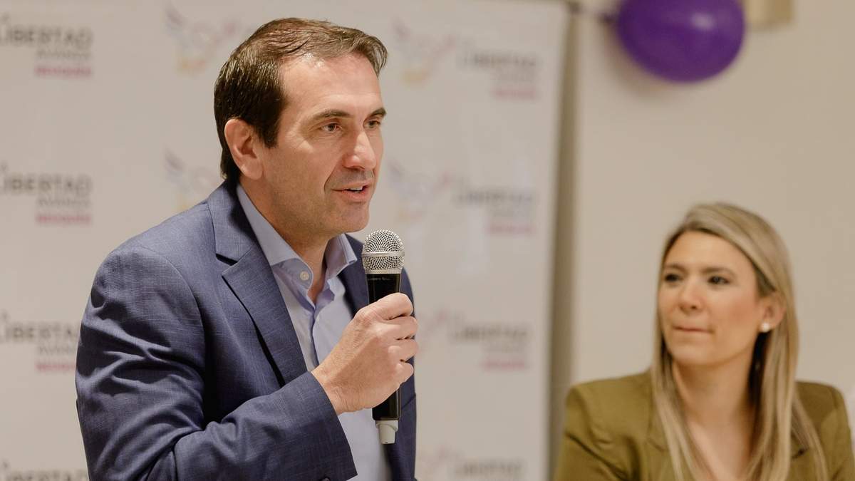 El candidato a senador por LLA, Pablo Cervi. Fuente: (Emiliano Ortiz)